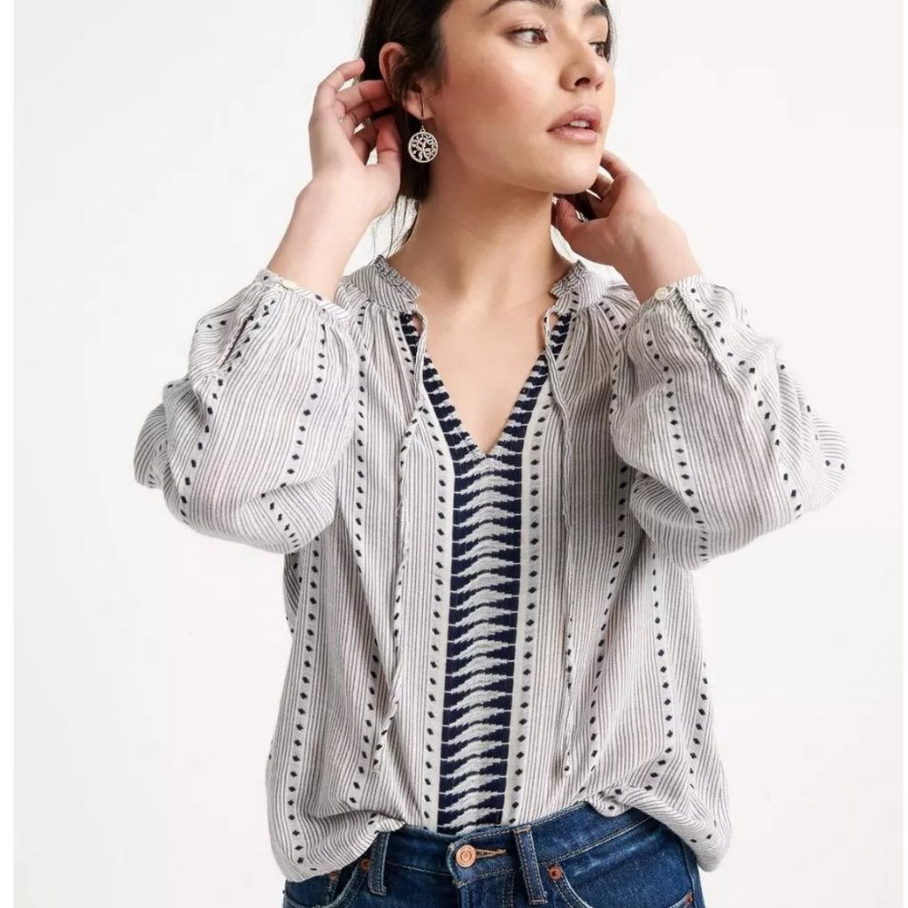 Pintuck Peasant Blouse
